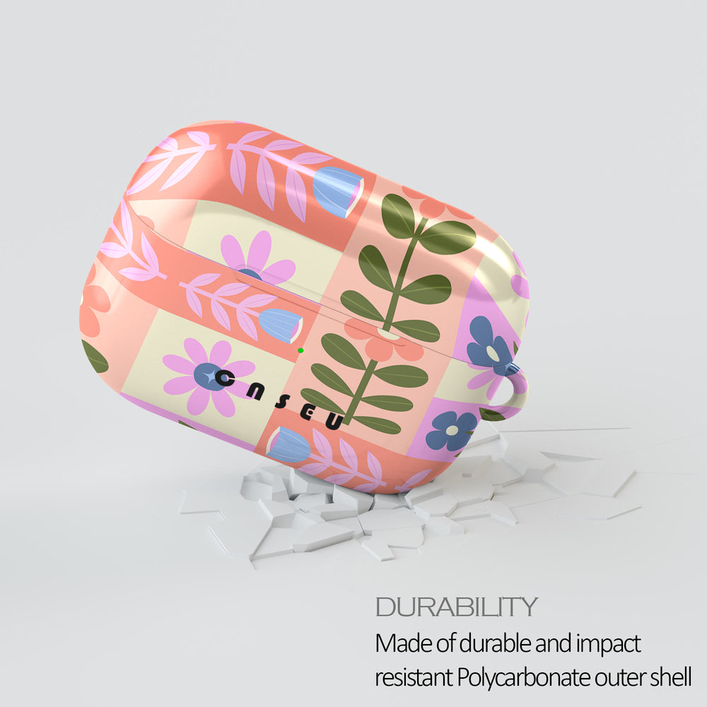 Multicolored floral patterned case with 'Casetify' branding on a white background