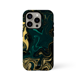 Emerald Vortex Marble Phone Case