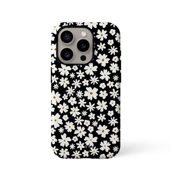 Daisy Delight | Classic Black and White Floral Phone Case