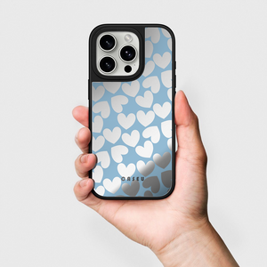 Heart Reflections | Blue Loving Mirror Phone Case