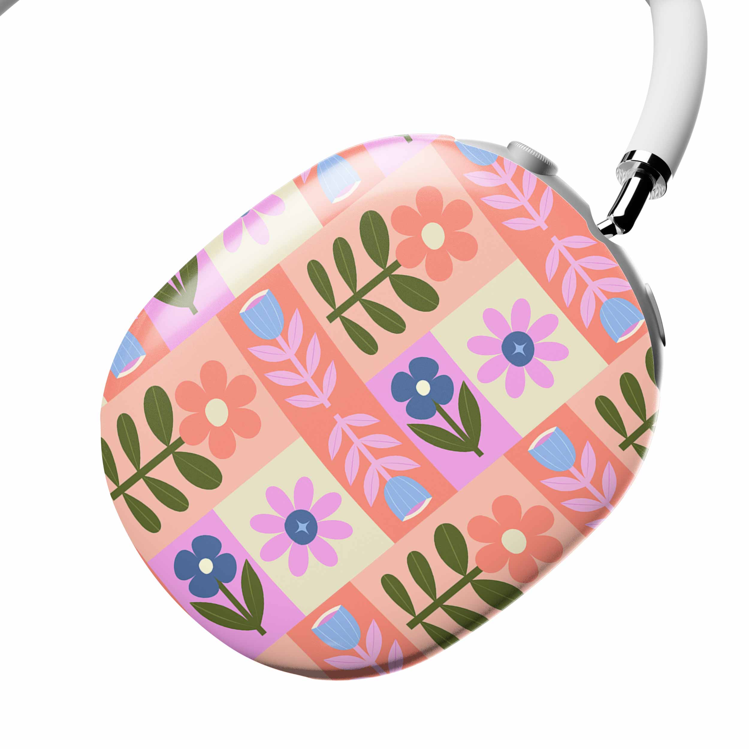 Floral Grid AirPods Max Cover | Design by Melissa Donne