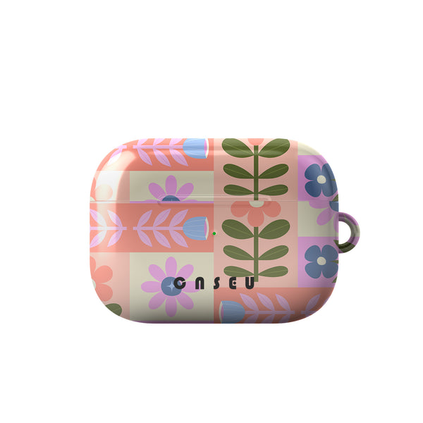 Multicolored floral patterned case with 'Casetify' branding on a white background