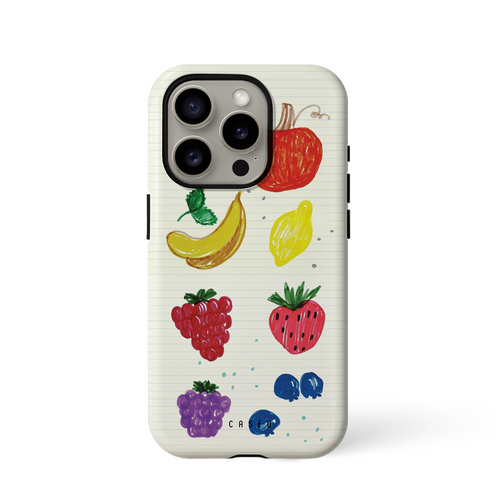 Playful Fruit Doodle Phone Case