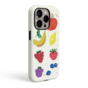 Playful Fruit Doodle Phone Case