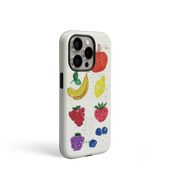 Playful Fruit Doodle Phone Case