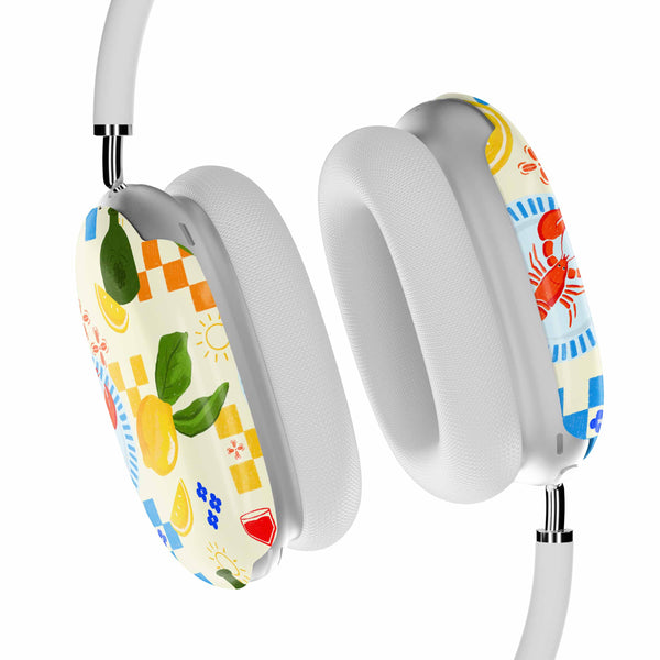 CasetifyColorful headphones with a summer-themed design on a white background