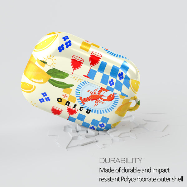 Casetify Colorful phone case with lobster and lemon design on a white background