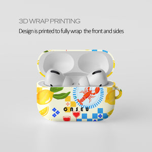 Casetify Colorful case with 'Casetify' branding for Apple AirPods on a light gray background