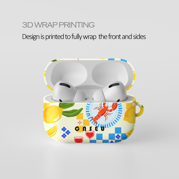 Casetify Colorful case with 'Casetify' branding for Apple AirPods on a light gray background