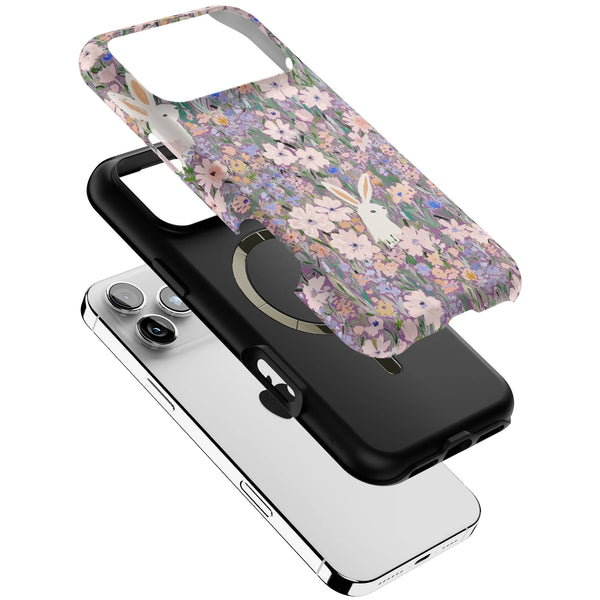 Rabbit & Flower | iPhone MagSafe Tough Case